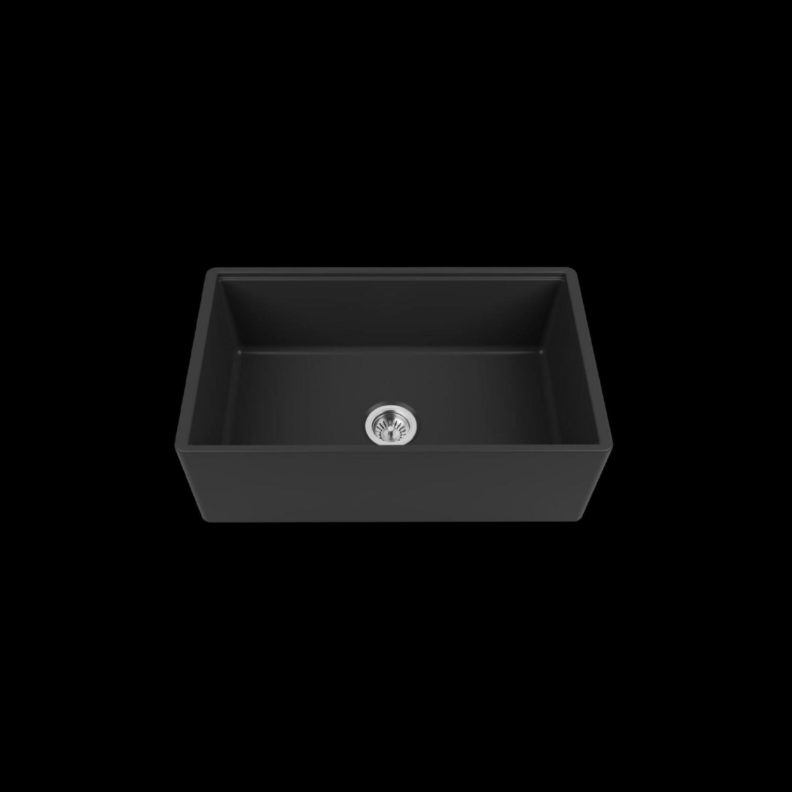 High-quality sink Louis Le Grand I black - single bowl, ceramic - 2