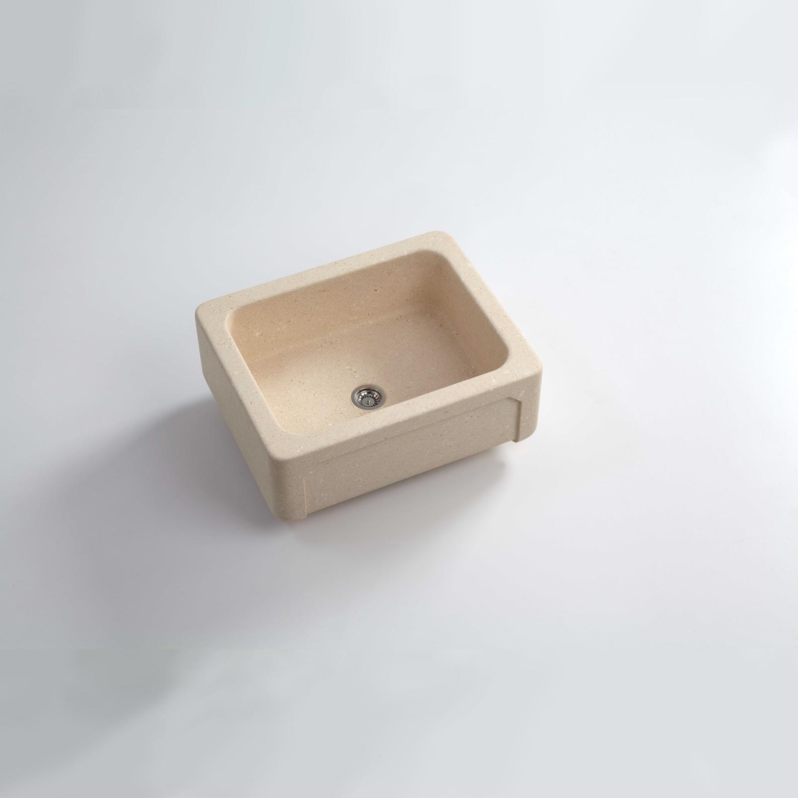 High-quality sink Childéric III - single bowl, vicenza stone