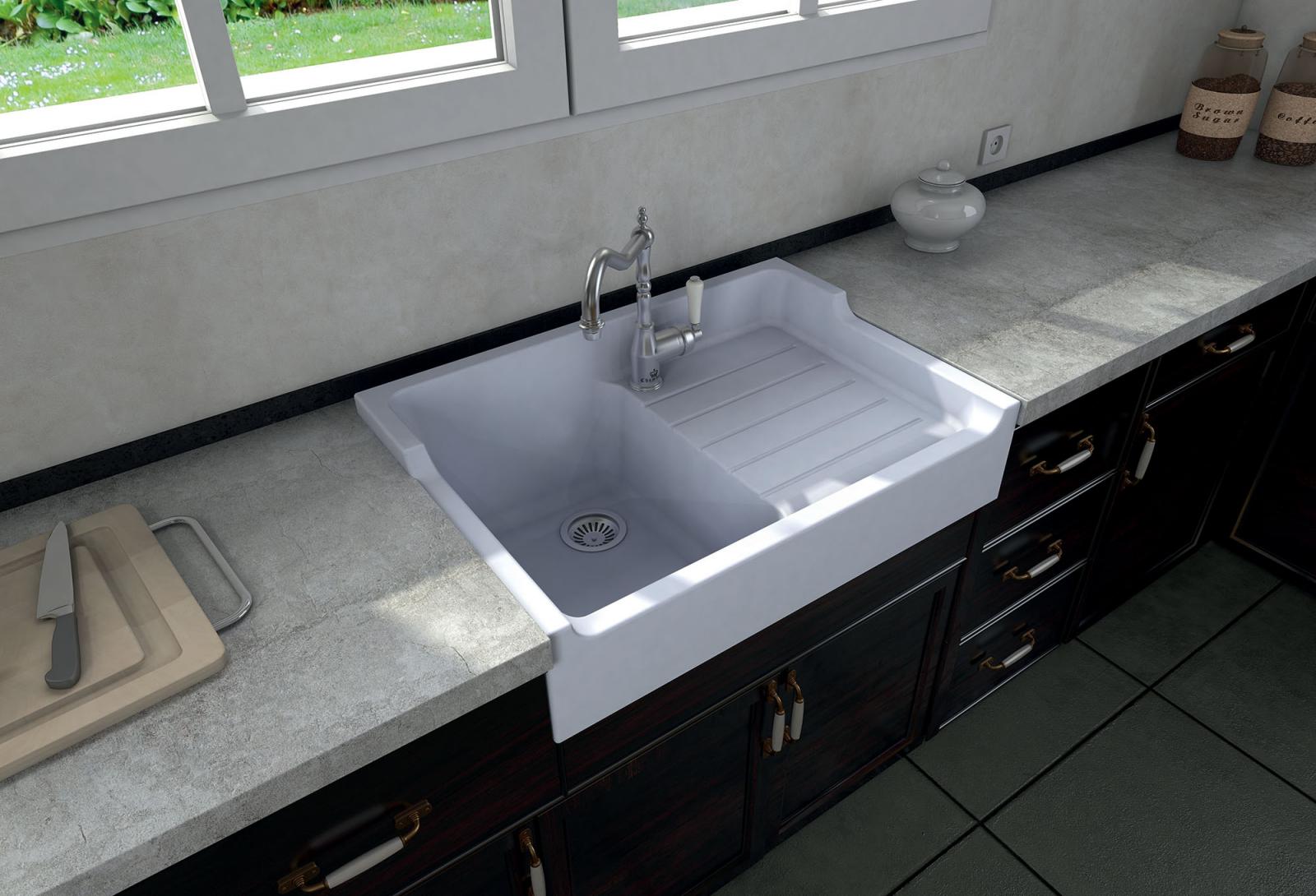 High-quality sink Francois 1 - single bowl, ceramic - ambience 1