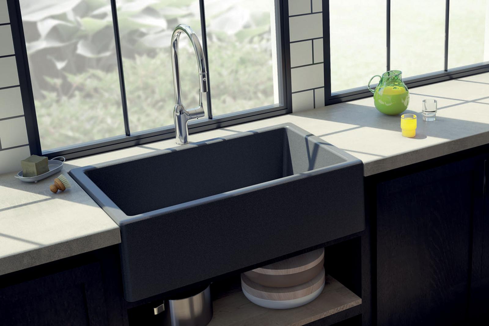 High-quality sink Philippe granit titanium gray ambiente - one bowl