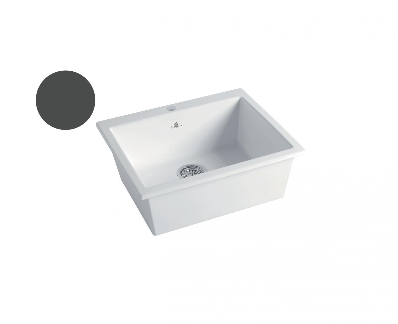 High-quality sink Constance II dark grey