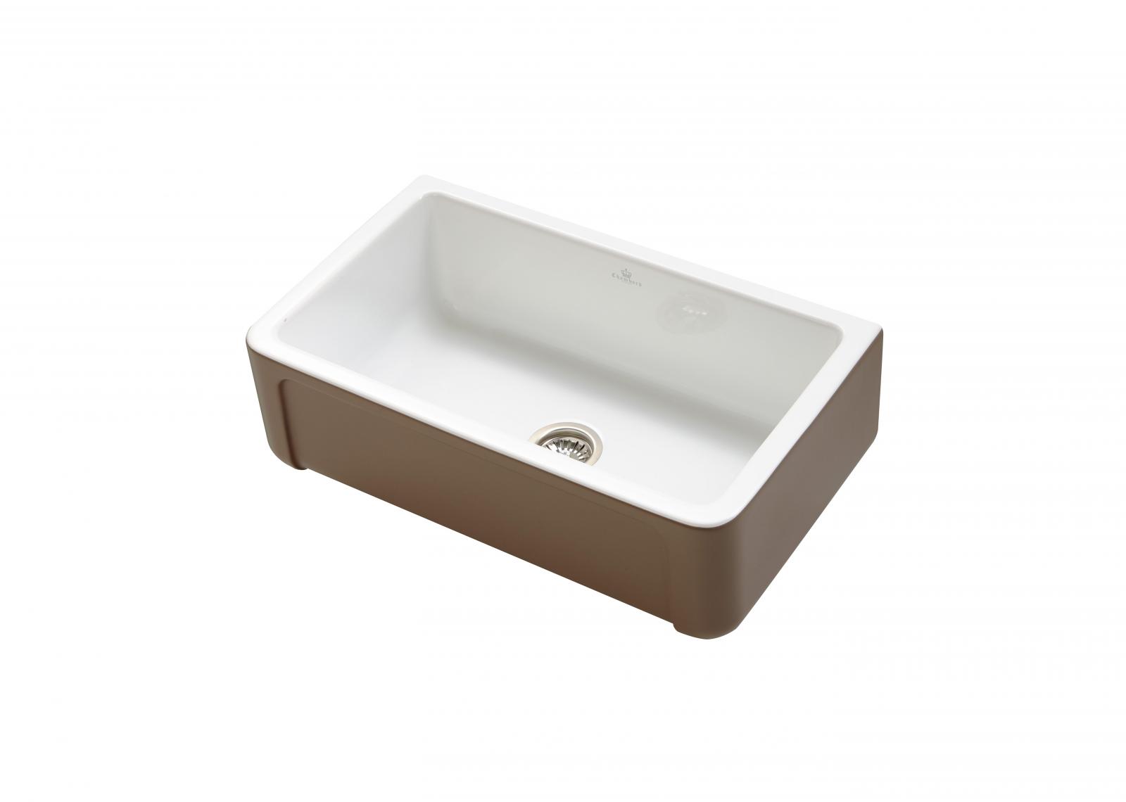 High-quality sink Henri II Le Grand Taupe - single bowl, ceramic ambience