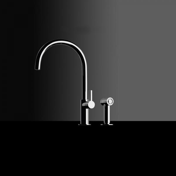 High-quality single lever tap Albertine - pull out spray - Chrome