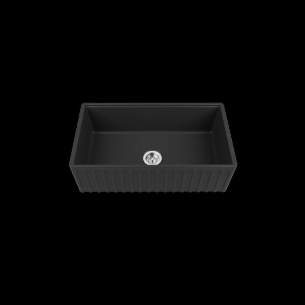 High-quality sink Louis Le Grand III black - single bowl, ceramic