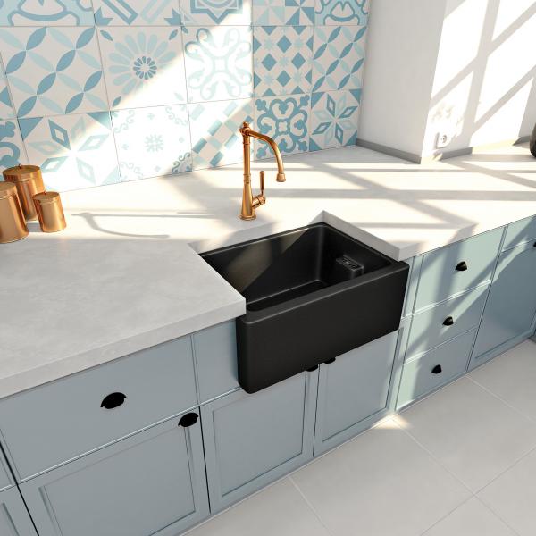 High-quality sink Clovis granit black - one bowl ambient