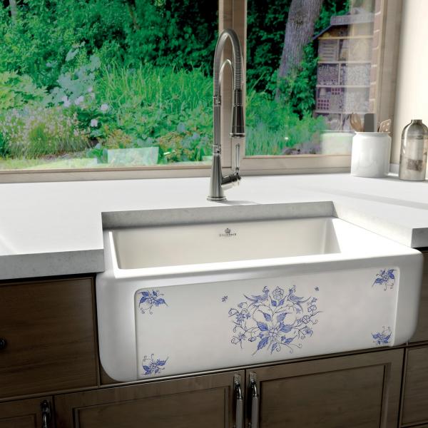 High-quality sink Henri II Le Grand Moustiers - single bowl, ceramic 