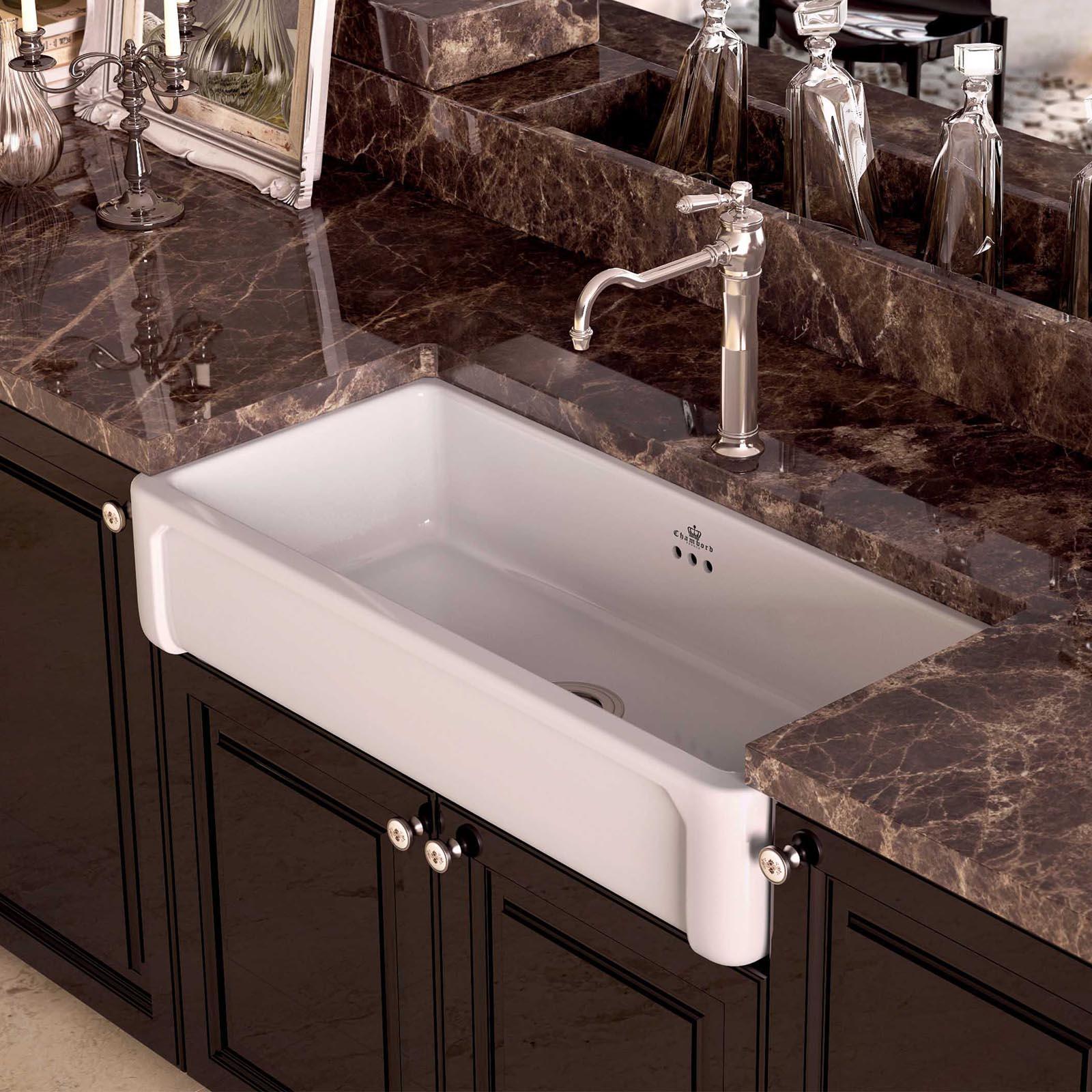 High-quality sink Henri II - single bowl, ceramic - ambience