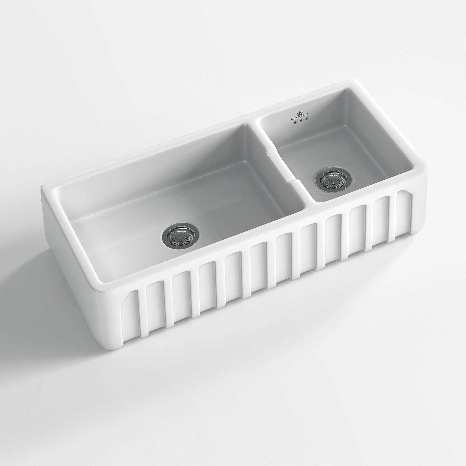 High-quality sink Louis III - one and a half bowl, ceramic - ambience 3