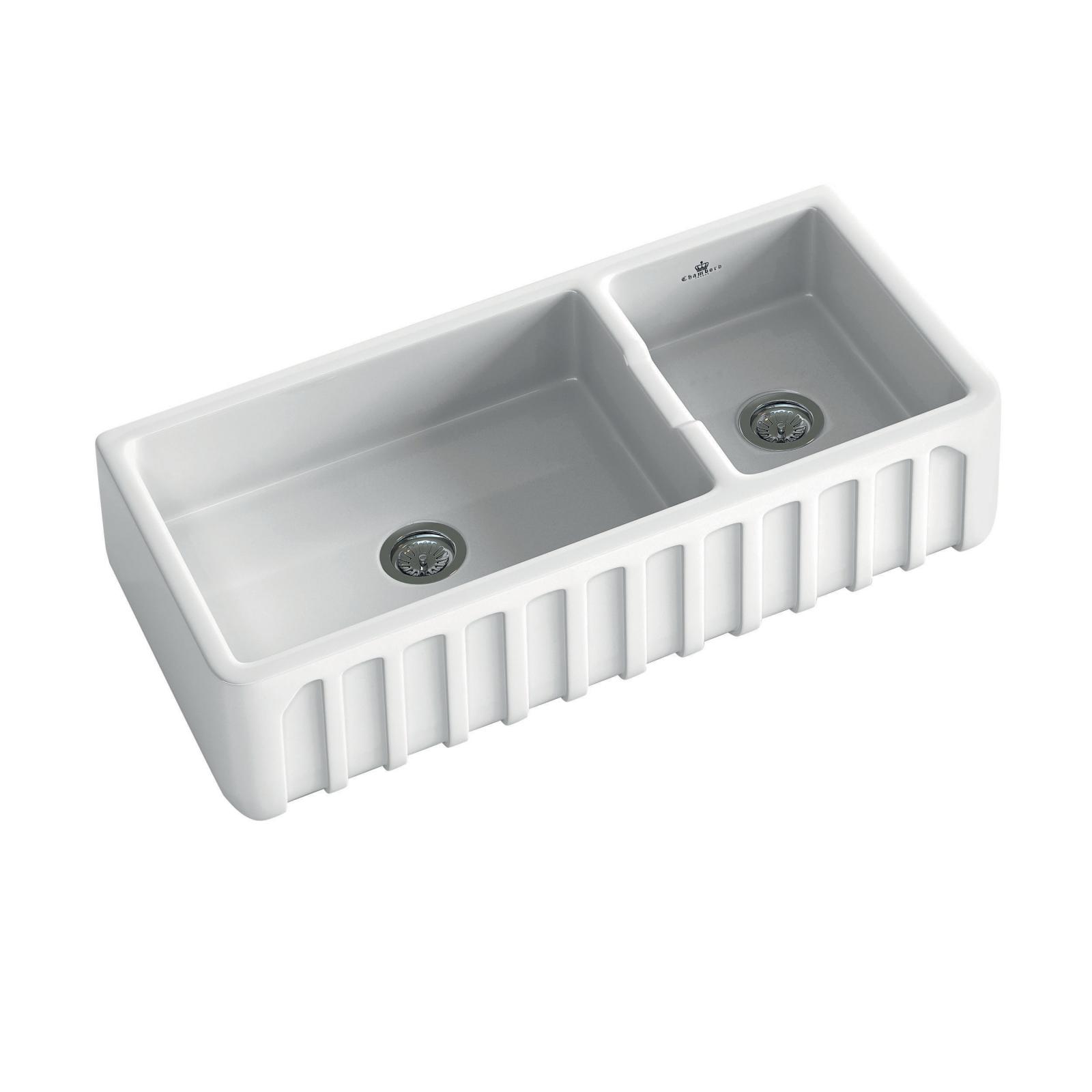 High-quality sink Louis III - one and a half bowl, ceramic - ambience 3