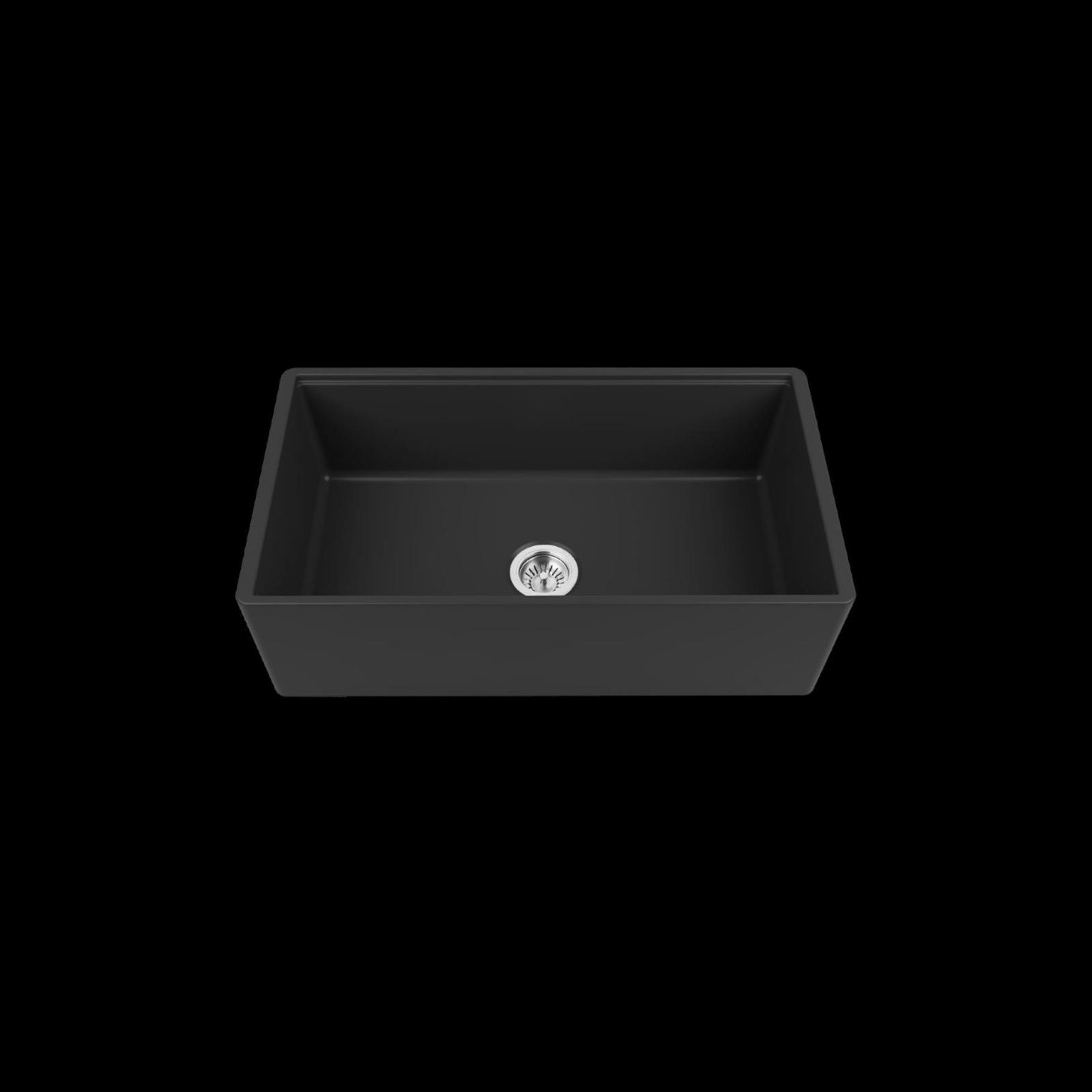 High-quality sink Louis Le Grand III black - single bowl, ceramic - 2