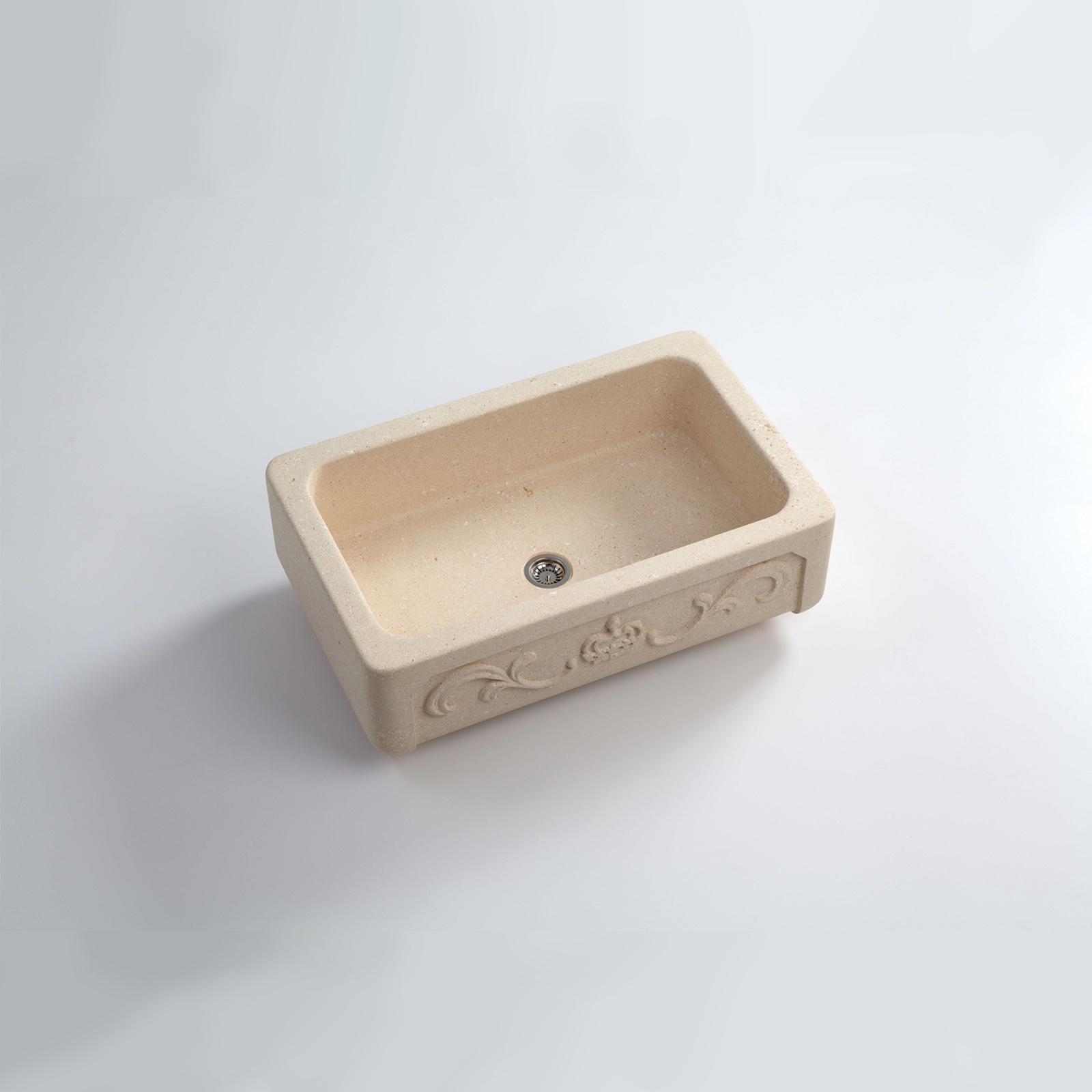 High-quality sink Childéric I - single bowl, vicenza stone