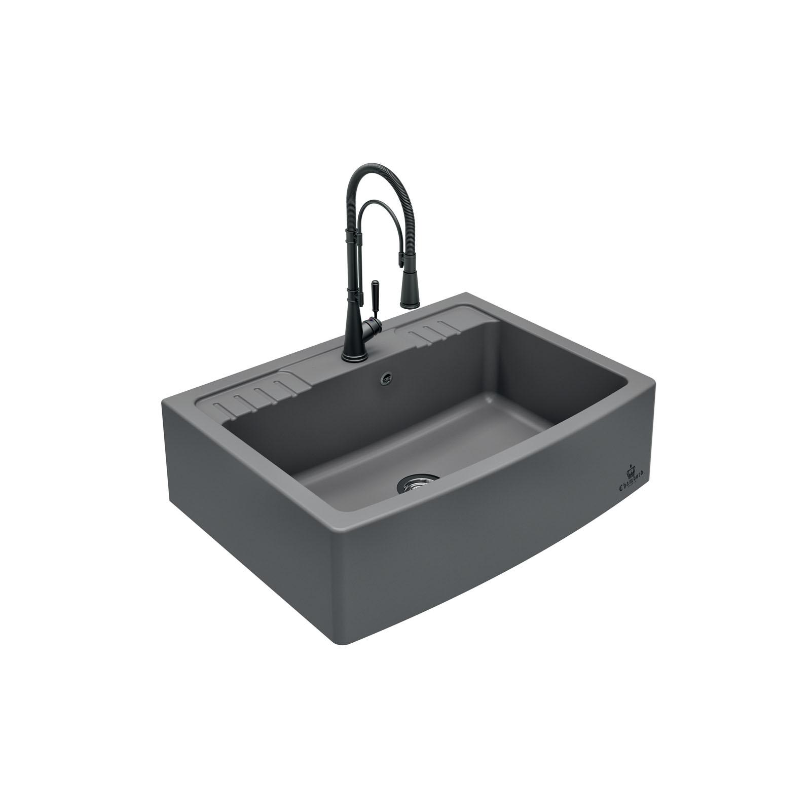 High-quality sink Clotaire IV granit titanium - one bowl