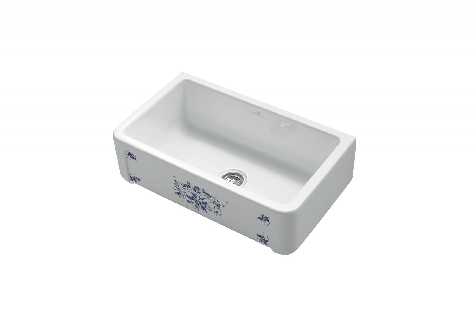 High-quality sink Henri II Le Grand Moustiers - single bowl, ceramic ambience