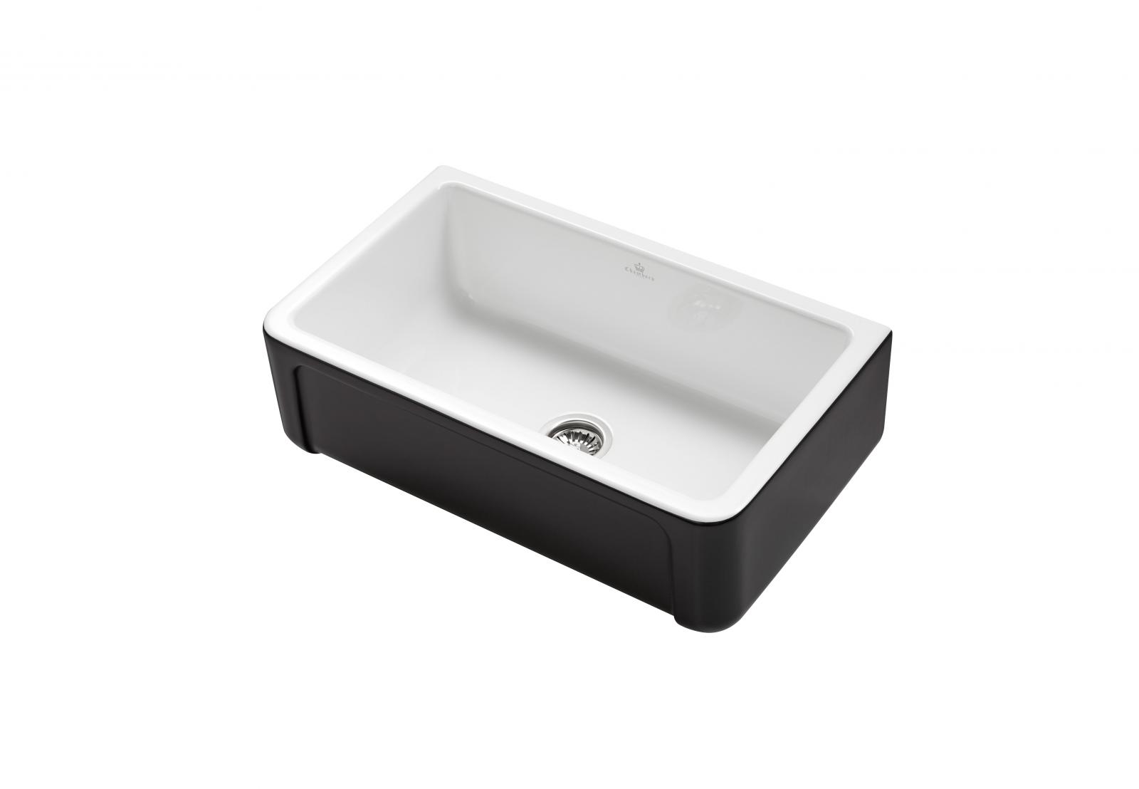 High-quality sink Henri II Le Grand Black - single bowl, ceramic ambience