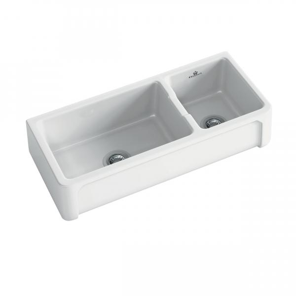 High-quality sink Henri III - one and a half bowl, ceramic - ambience 3