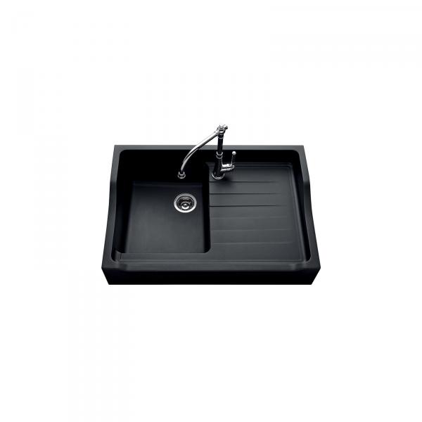 High-quality sink François 1er granit black - one bowl