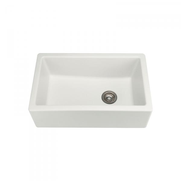 High-quality sink Philippe II granit white - one bowl